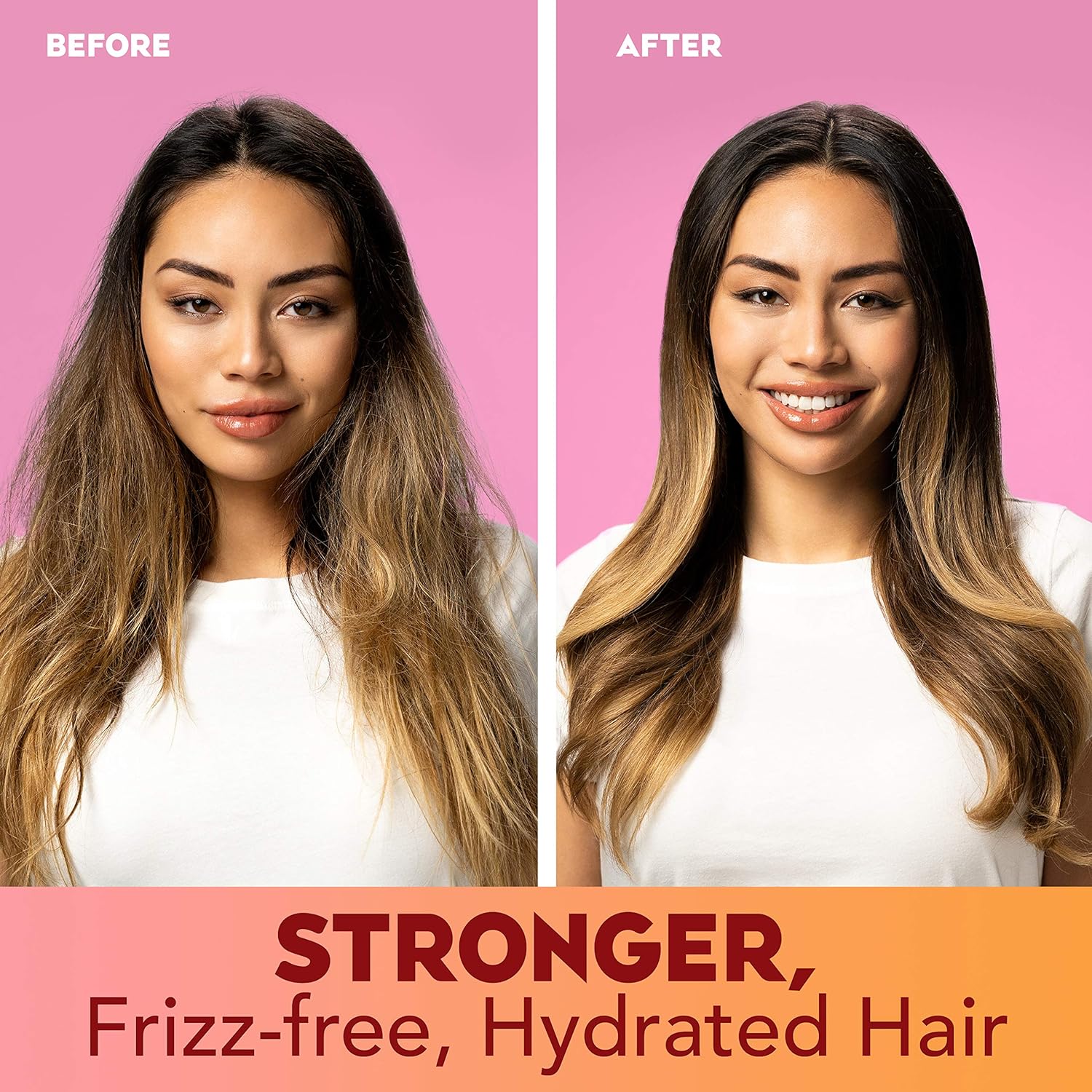 OGX Frizz-Free + Keratin Smoothing Oil Shampoo, 5 in 1, for Frizzy Hair, Shiny Hair : Health & Household