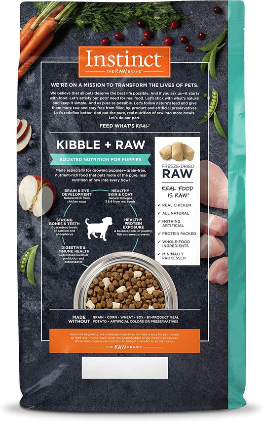 Instinct Raw Boost Puppy Grain Free Recipe With Real Chicken Natural Dry Dog Food, 4 Lb. Bag