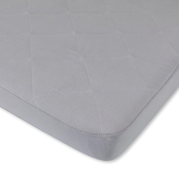 Ely'S & Co. Patent Pending Waterproof Cotton Quilted Pack N Play Sheet | Mini Crib Sheet | All In One Mattress Pad Cover And Cozy Sheet, Grey