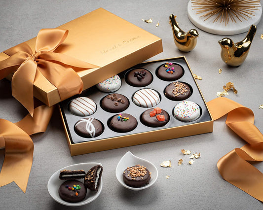 Chocolate Cookies Gift Basket - Chocolate Gift - Gourmet Dark Chocolate Gift Box - Food Gifts For Women/Men - Vegan Chocolate Gift Box - Sympathy, Birthday, Thank You, Appreciation, Holiday