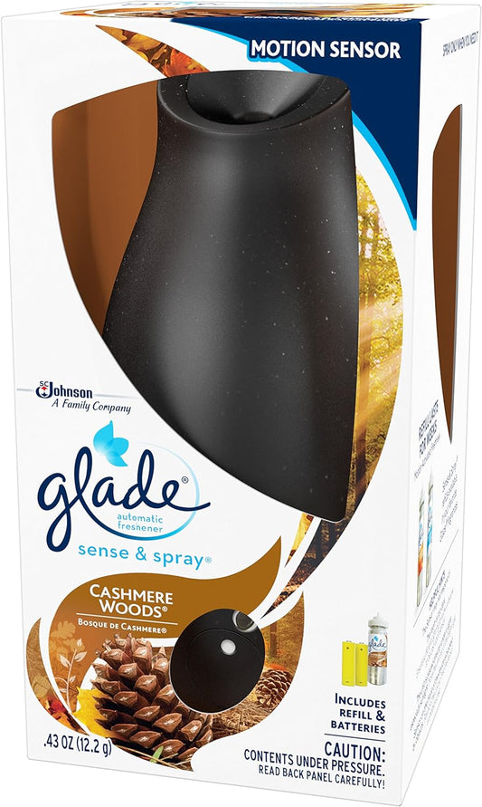 Glade Sense & Spray Automatic Air Freshener Starter Kit - Cashmere Woods - 0.86 oz