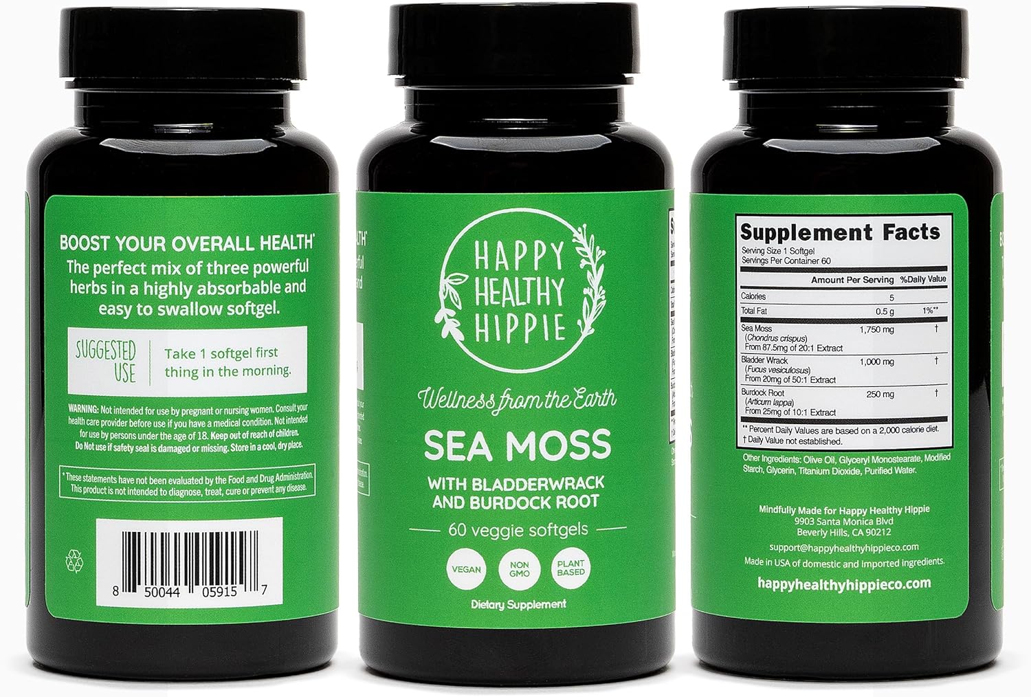 Sea Moss Superfood Capsules & A Little Pick Me Up Natural Energy Pills : Health & Household