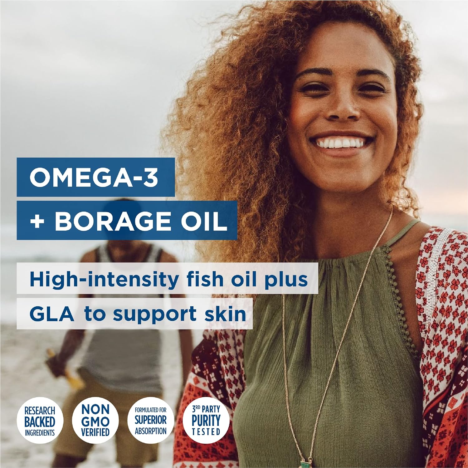 Nordic Naturals Nordic Beauty Omega-3 + Borage Oil, Natural Lemon-Flav