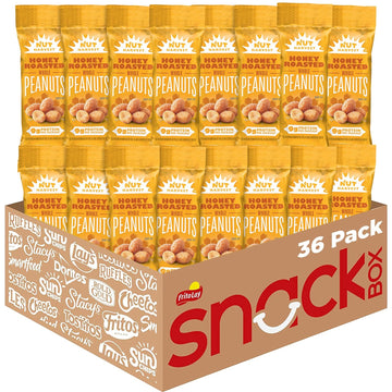Nut Harvest, Honey Roasted Peanuts,1.375 Oz Bag, (36 Pack)