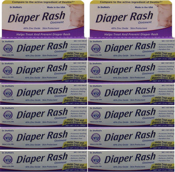 Diaper Rash Ointment to Prevent and Treat Diaper Rash Generic for Desitin Maximum Strength 40% Zinc Oxide 2 oz. per Tube Pack of 12