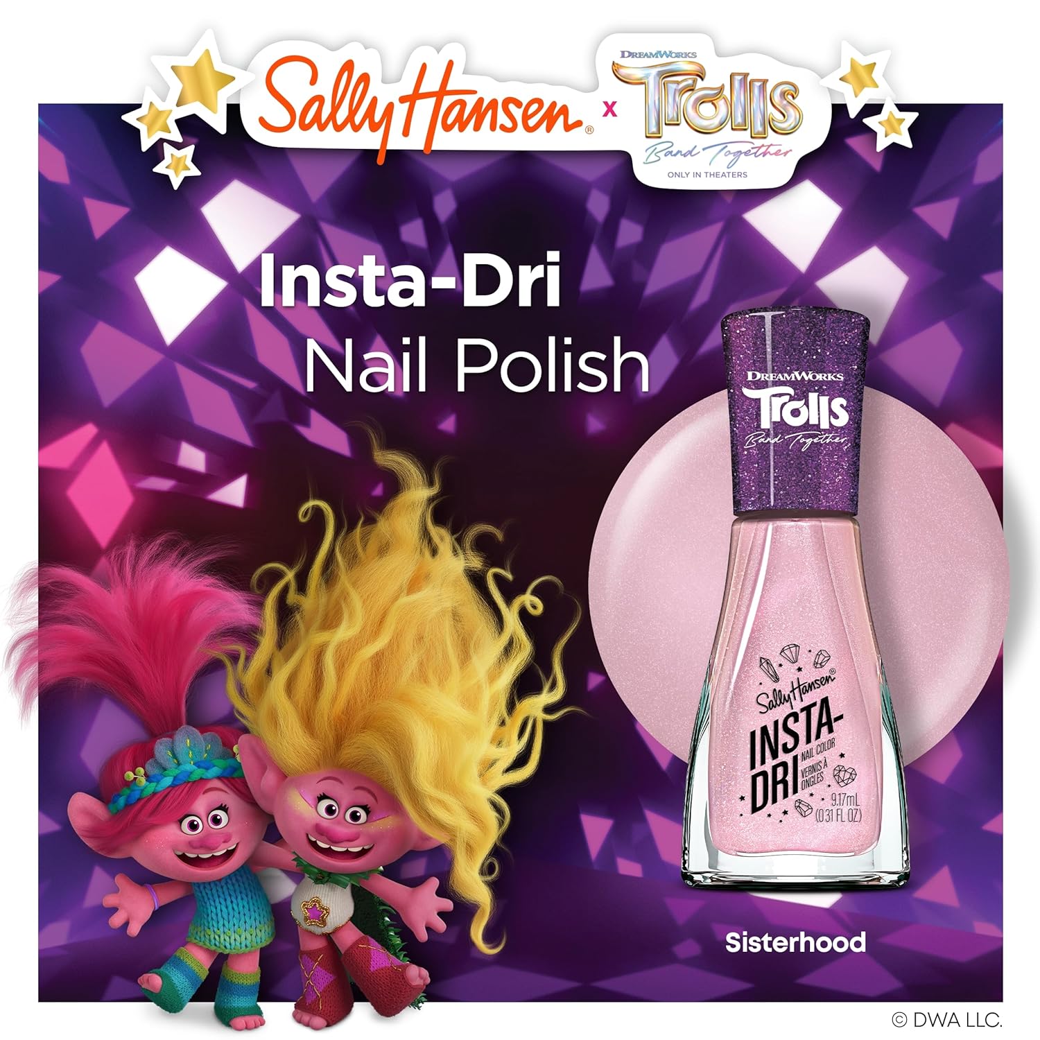 Sally Hansen Insta-Dri x Trolls Nail Polish Collection - Sisterhood - 0.31 fl oz : Beauty & Personal Care