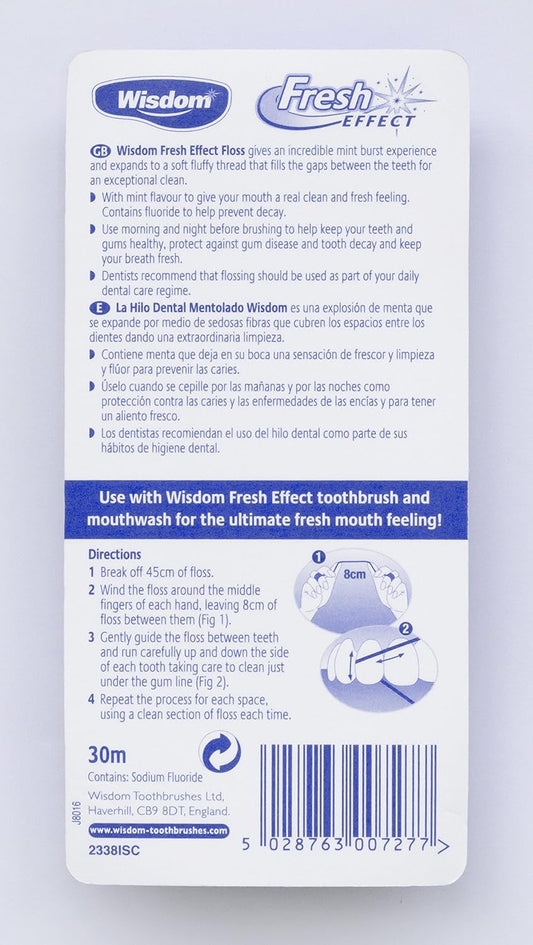 Wisdom Fresh Effect Floss 30 M, Pack Of 1