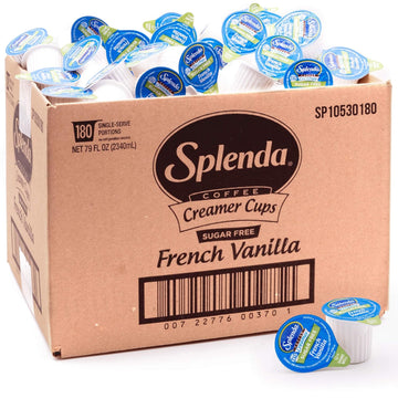 Splenda Single Serve Coffee Creamer Cups, Sugar Free French Vanilla, 180 Count