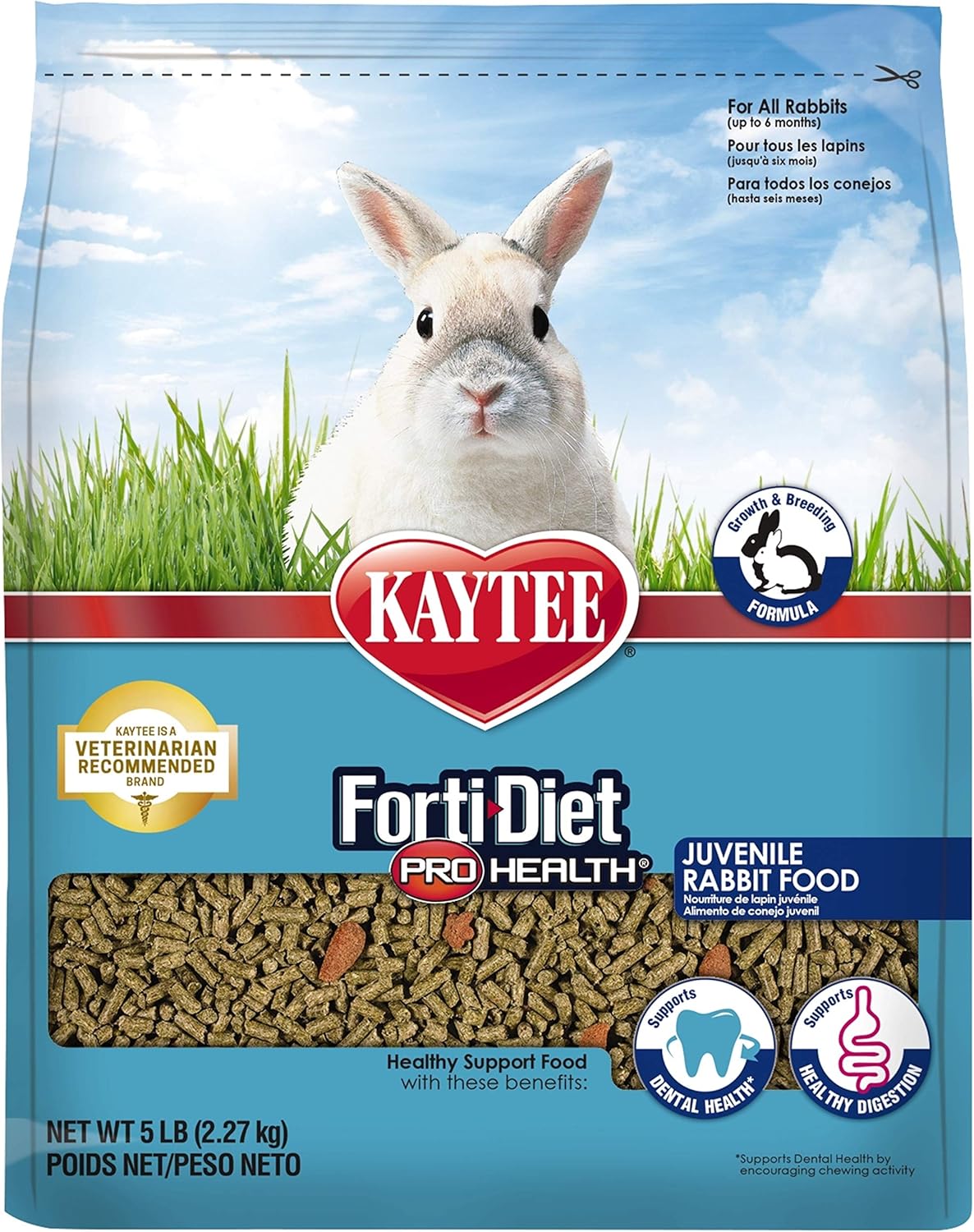 Kaytee Forti-Diet Pro Health Juvenile Rabbit Food 5Lb