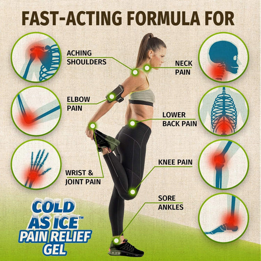 Hempvana Cold As Ice Pain Relief Gel, Fast-Acting Menthol Pain Gel W/Hemp Seed Extract, As-Seen-On-Tv, Cooling Arthritis Pain Relief, Non-Greasy