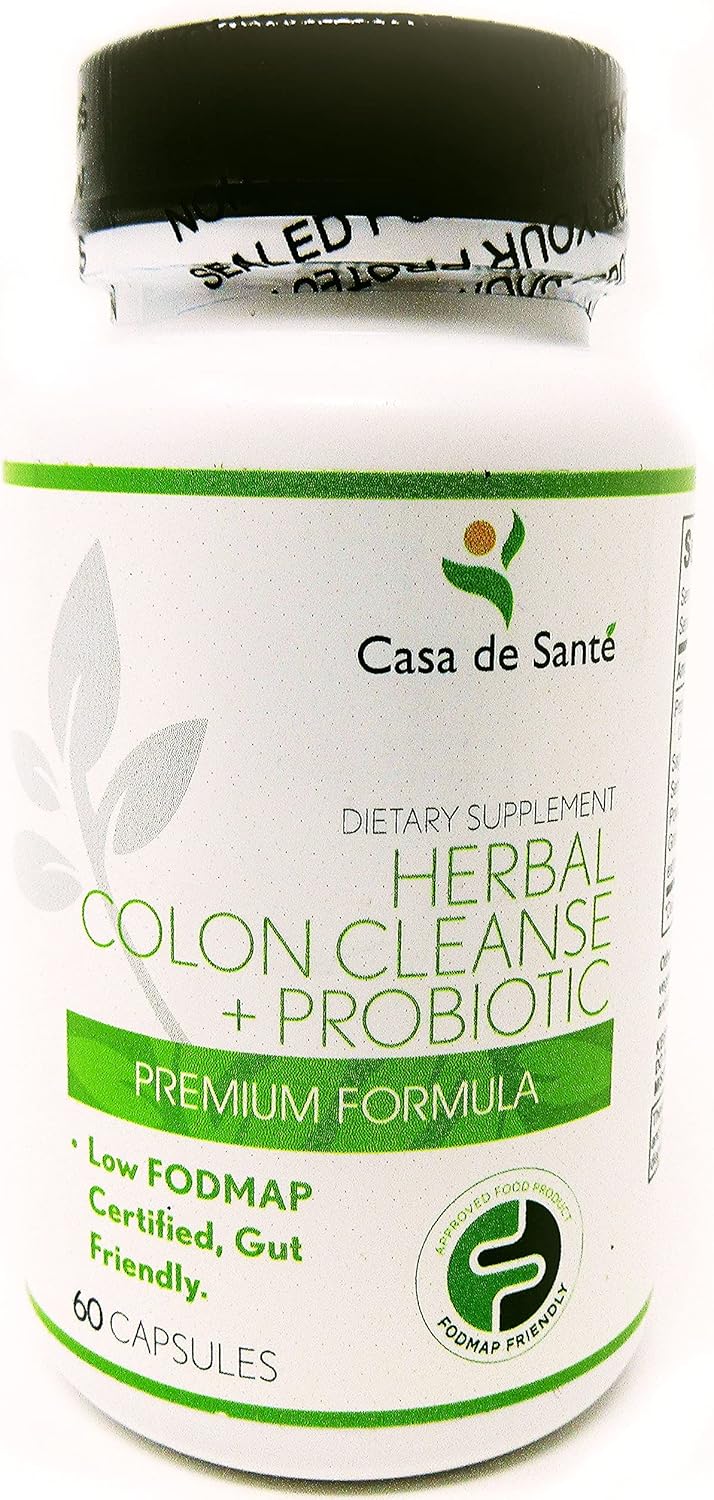 Low Fodmap Herbal Laxative Capsules Glp1 Support Natural Gentle Laxative Pills To Cleanse Colon & Support Digestive System With Probiotics, Psyllium Husk, Senna Leaf & Cascara Sagrada