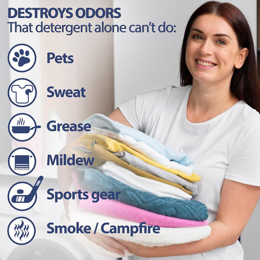 Nature Clean Stink Bombs - Natural Laundry Odor Eliminator For Clothes Pods 60 Count. Pet Odor Eliminator For Home, Mildew Smell Eliminator, Strong Odor Remover For Clothes Sports Sweat Smoke & More