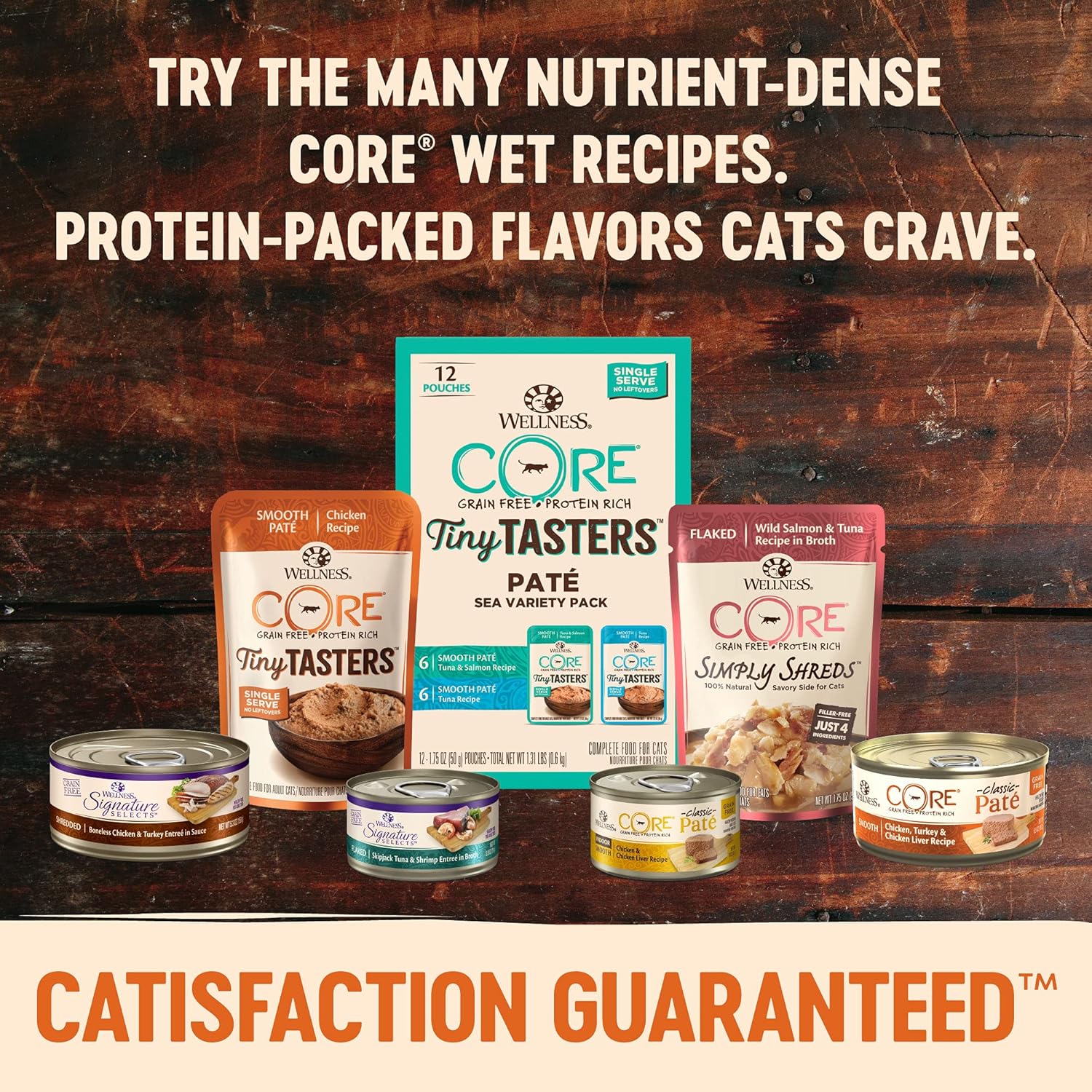 Wellness CORE Tiny Tasters Wet Cat Food, Complete & Balanced Natural Pet Food, Made with Real Meat, 1.75-Ounce Pouch, 12 Pack (Adult Cat, Duck Pate) : Grocery & Gourmet Food