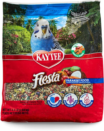 Kaytee Fiesta Parakeet Pet Bird Food, 4.5 Pound