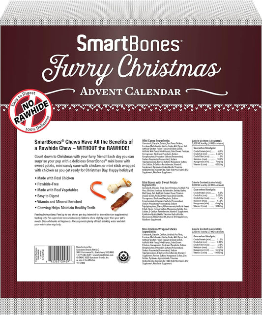 Smartbones Holiday Advent Calendar 24 Count, Made With Real Chicken, Rawhide-Free Chews For Small Dogs, 1 Count (Pack Of 1)