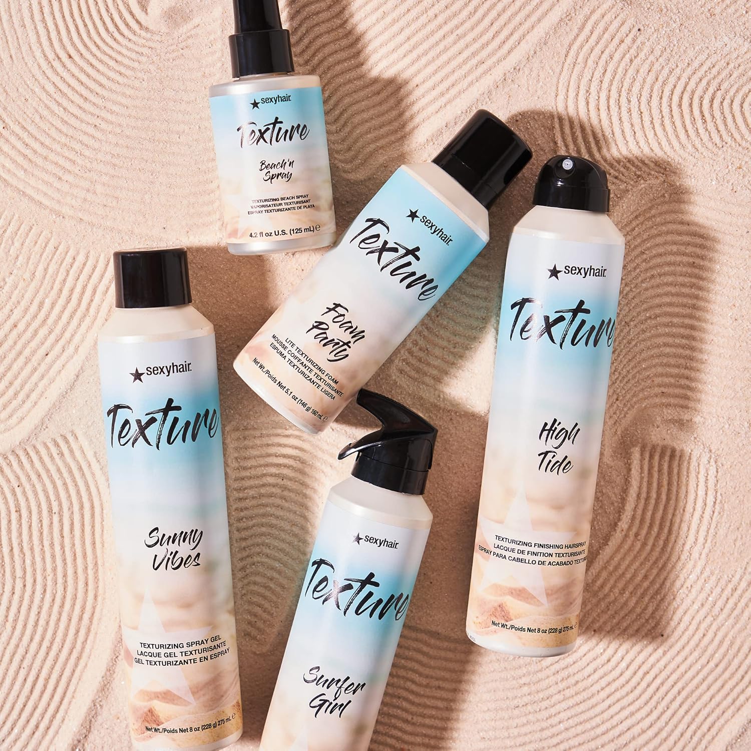 SexyHair Texture Foam Party Lite Texturizing Foam, 5.1 Oz | Buildable Hold | Adds Shine | All Hair Types : Beauty & Personal Care