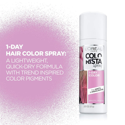 L’Oréal Paris Hair Color Colorista 1-Day Spray, Pastelpink, 2 Ounce