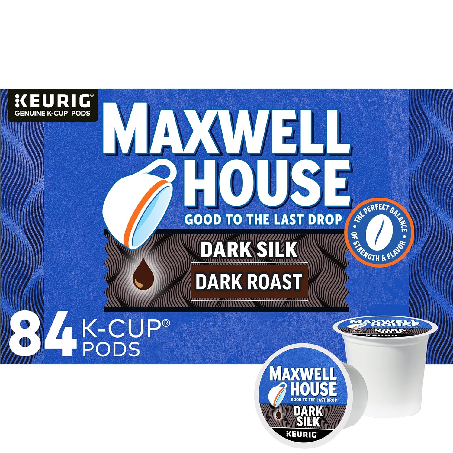 Maxwell House Dark Silk Dark Roast K-Cup® Coffee Pods (84 ct Box)