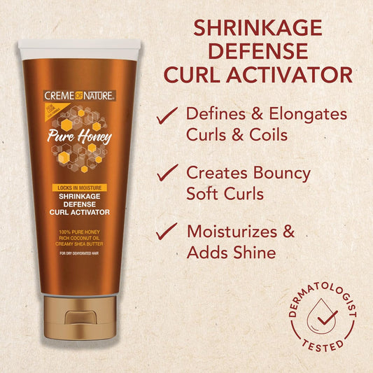 Creme Of Nature Pure Honey Shrinkage Defense Curl Activator, 10.5 Oz