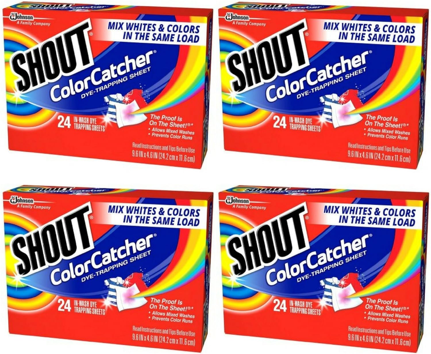Shout Color Catcher 24Count Pack of 4