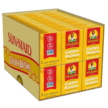 Sun-Maid California Golden Raisins - (72 Pack) 1 oz Snack-Size Box - Dried Fruit Snack for Lunches, Snacks, and Natural Sweeteners