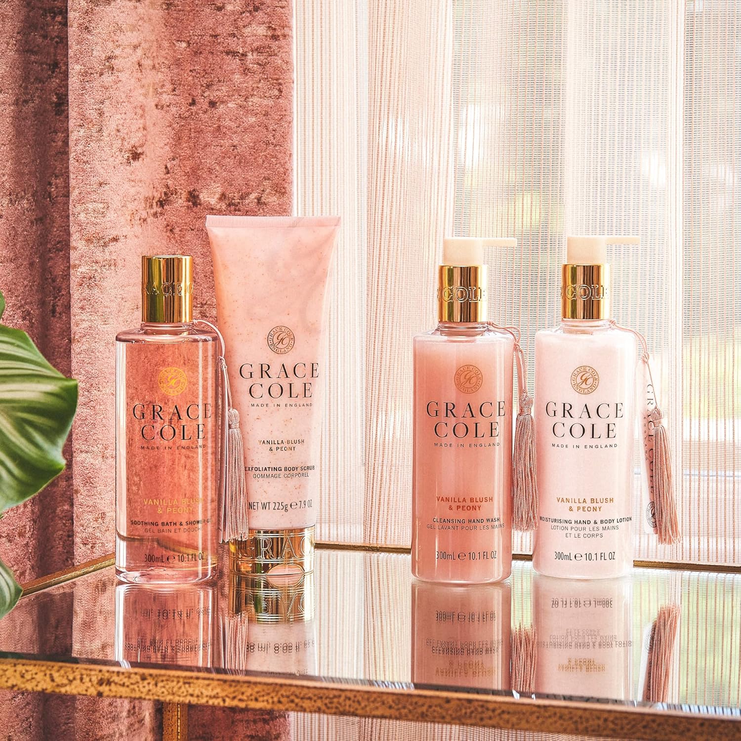 Grace Cole Vanilla Blush & Peony Refreshing Hand Duo Set 1 x Hand Wash, 1 x Hand & Body Lotion 300ml - Essential Oils - Vegan - Made In England : Amazon.co.uk: Beauty