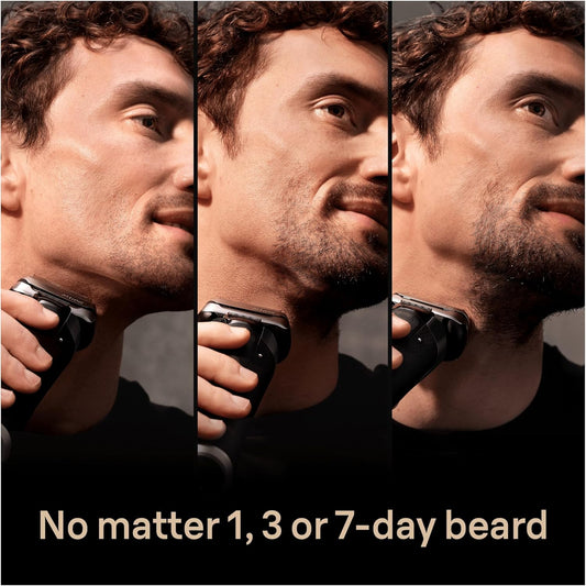 Braun Beard Shaver Series 9 Pro+ Electric Shaver For Men Rechargeable, 5 Pro Shave Elements & Precision Long Hair Protrimmer, Powercase, 9527S, Silver