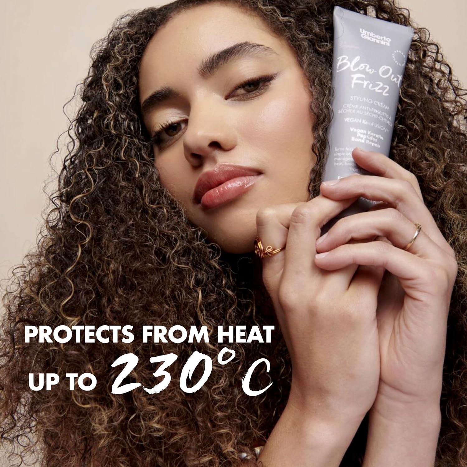 Umberto Giannini Blow Out Frizz Hair Styling Cream 150ml with Heat Protection 230°C & The Frizz Oil 50ml - Shine Enhancing Vegan Keratin Bond Repair Hair Oil With Metal Detox Technology : Amazon.co.uk: Beauty