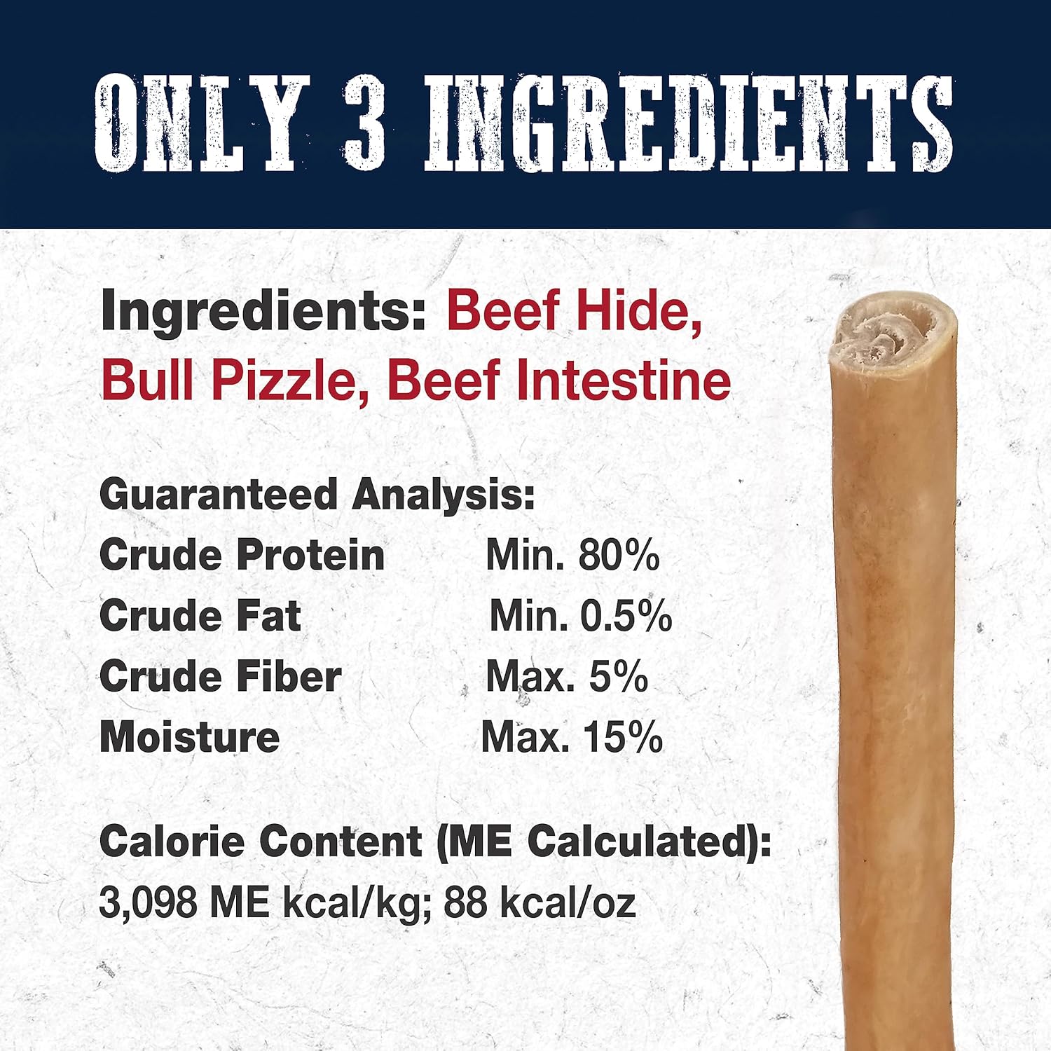 Cadet Bully Hide Sticks for Dogs - All-Natural Bully Stick & Beef Hide Dog Chews Long Lasting - Low Odor Bully Sticks Alternative - Dog Chews for Aggressive Chewers, Small (5 Pack) : Pet Supplies