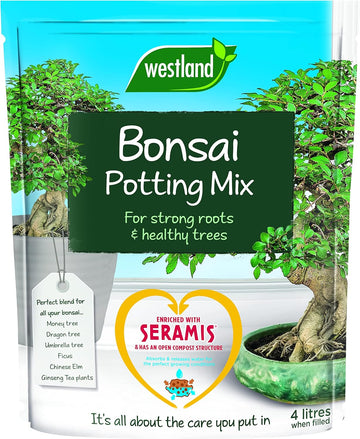 Westland 10200055 Bonsai Potting Compost Mix and Enriched with Seramis, 4 Litre, Brown?10200055