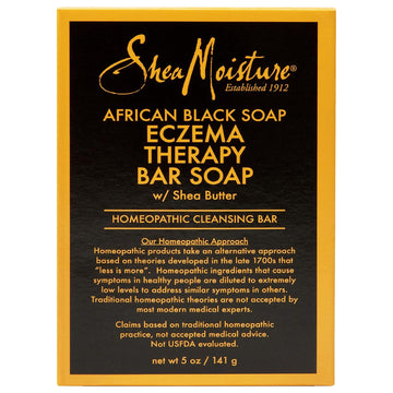 Sheamoisture Bar Soap For Eczema African Soap With Shea Butter, Black, Aloe Vera, 5 Ounce