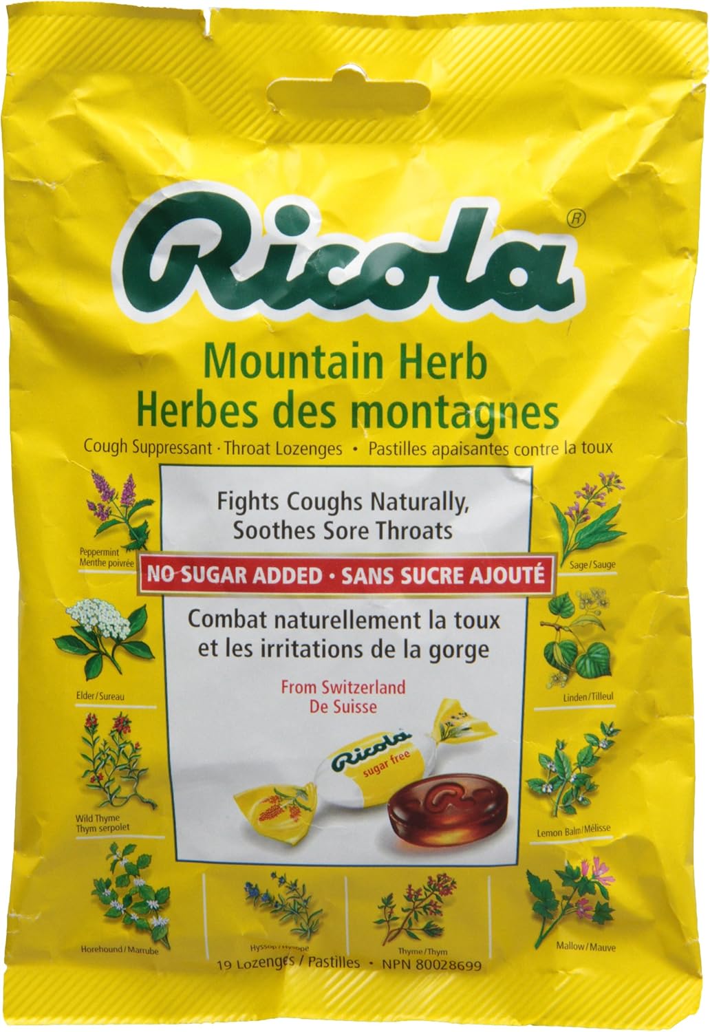 Ricola Mountain Herb Sugar Free 19 Drops