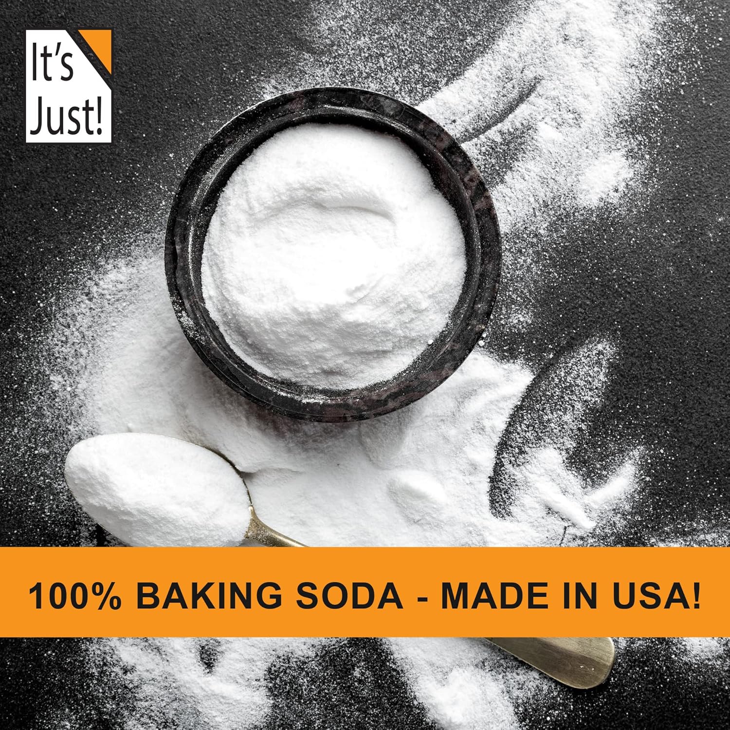 It'S Just - Baking Soda, 100% Pure Sodium Bicarbonate, Food Grade, Non-Gmo, Made In Usa, Cooking, Baking, Aluminum Free (1.25 Pound)