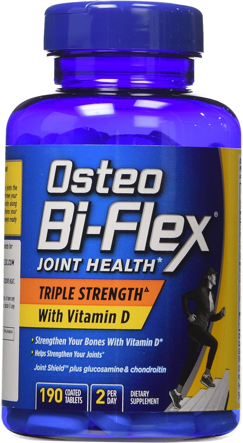 Osteo Bi-ex Triple Strength Glucosamine Chondroitin MSM with Vitamin D - 190 Caplets