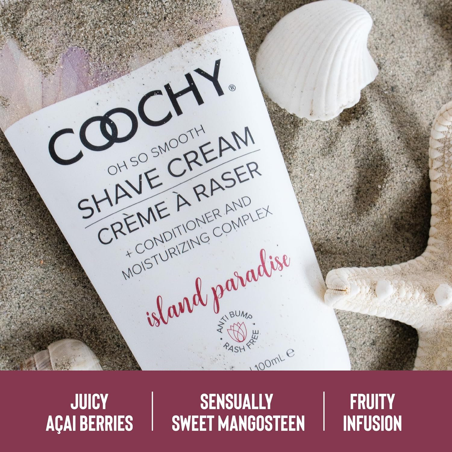 Coochy Intimate Shaving Cream | Shave Conditioner & Moisturizer For Face & Body | Ideal For Sensitive Skin Care, Anti-Bump | Island Paradise, 32 Oz : Beauty & Personal Care