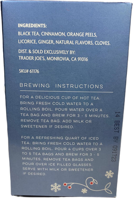 Trader Joe'S - Winter Wake Up Tea 20 Tea Bags Net Wt.1.55 Oz - 2-Pack_Ab