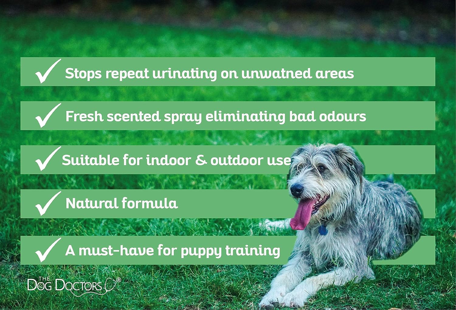 The Dog Doctors Urine Stopper Spray Deterrent - Helps Aid Your Pet To Stop Repeat Marking Indoors & Outdoors - 100% Natural Formula - 473ml :Pet Supplies