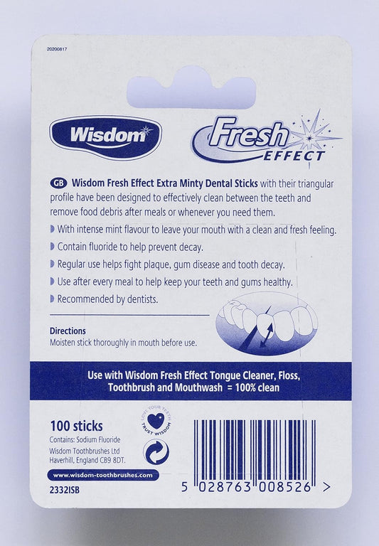 Wisdom Fresh Effect Dental Wood-Count, Pack Of 4, 400-Count
