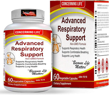 Respiratory Advanced Lung Support Supplement - Natural Lung Cleanse & Detox - Lung Supplements Bronchial Wellness - Natural Lung Breathing Relief - Asthma Supplement Support