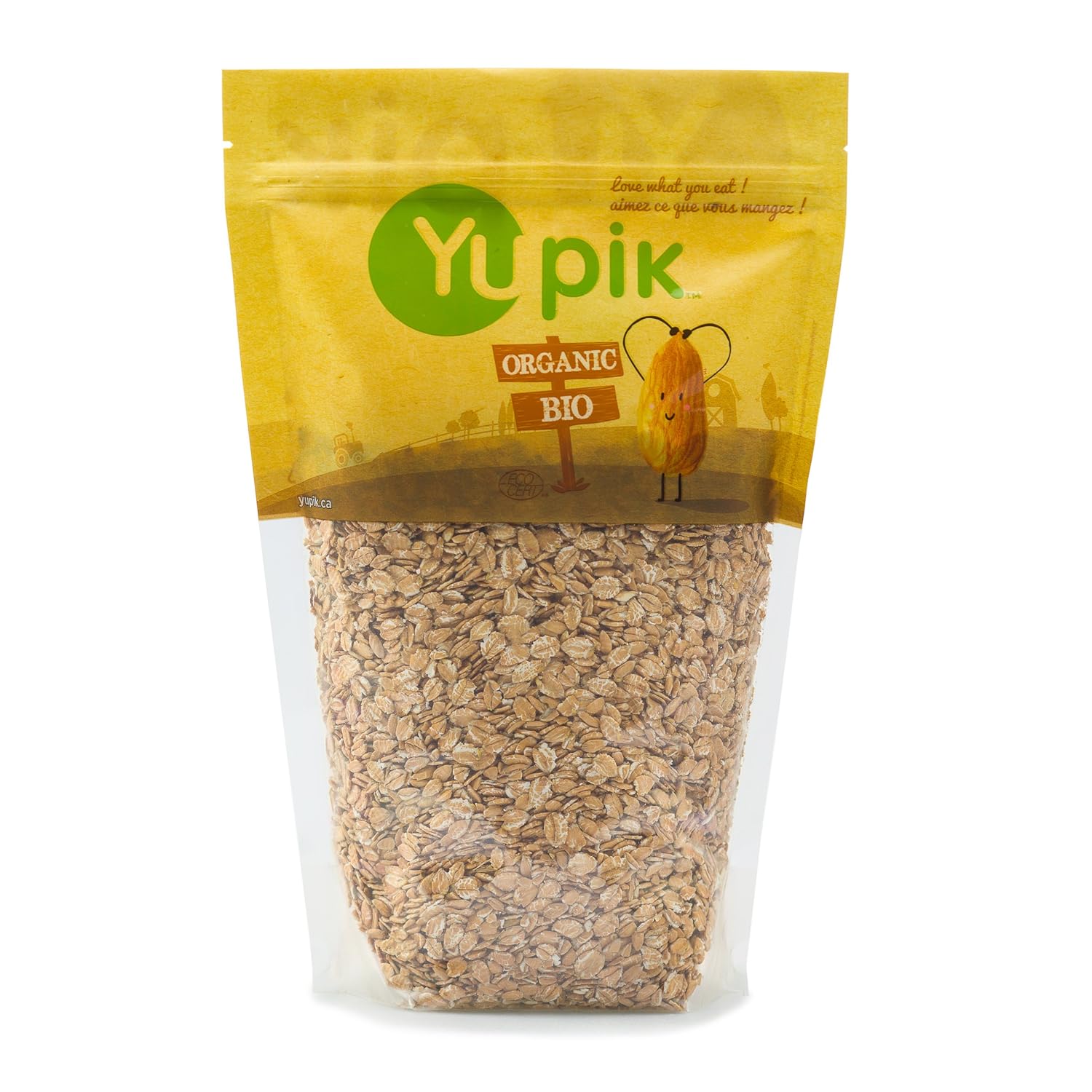 Yupik Organic Spelt Flakes, 2.2 lb, Non-GMO, Vegan, Pack of 1