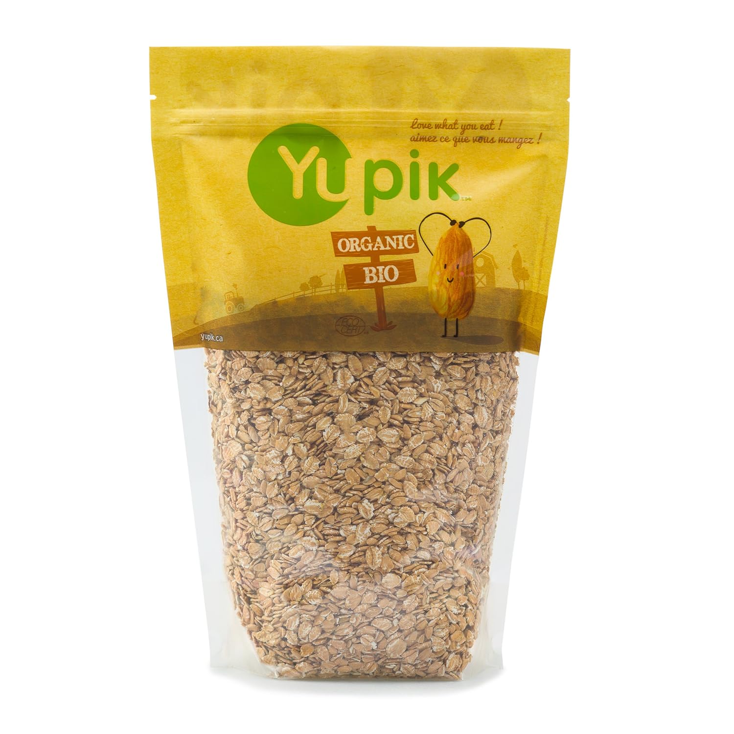 Yupik Organic Spelt Flakes, 2.2 Lb, Non-Gmo, Vegan, Pack Of 1