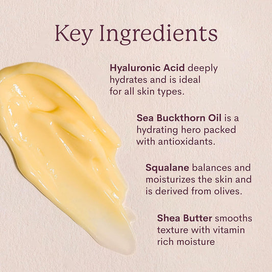 Fleur & Bee Ultra Hydrating Moisturizer | Clean, 100% Vegan | Super Intense Hydration Moisturizer For Dry Skin With Anti Aging Properties | H2 Oh Yeah 1.5 Oz