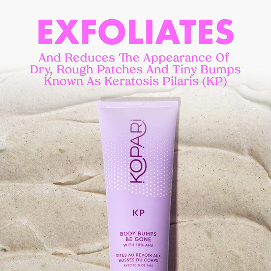 Kopari Kp Body Bumps Be Gone Exfoliating Body Scrub With 10% Aha, To Smooth Skin, Reduce Bumps, Decongest Pores, Clarifying, Gently Exfoliate & Wash | 8.45 Fl Oz Tube