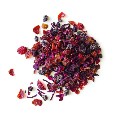 Rishi Tea Hibiscus Berry Herbal Tea - Organic, Caffeine Free Loose Leaf Tea, Antioxidant Rich & Naturally Sweet Botanical Blend, Ideal For Hot Or Iced Tea - 16 Ounces, 40+ Servings