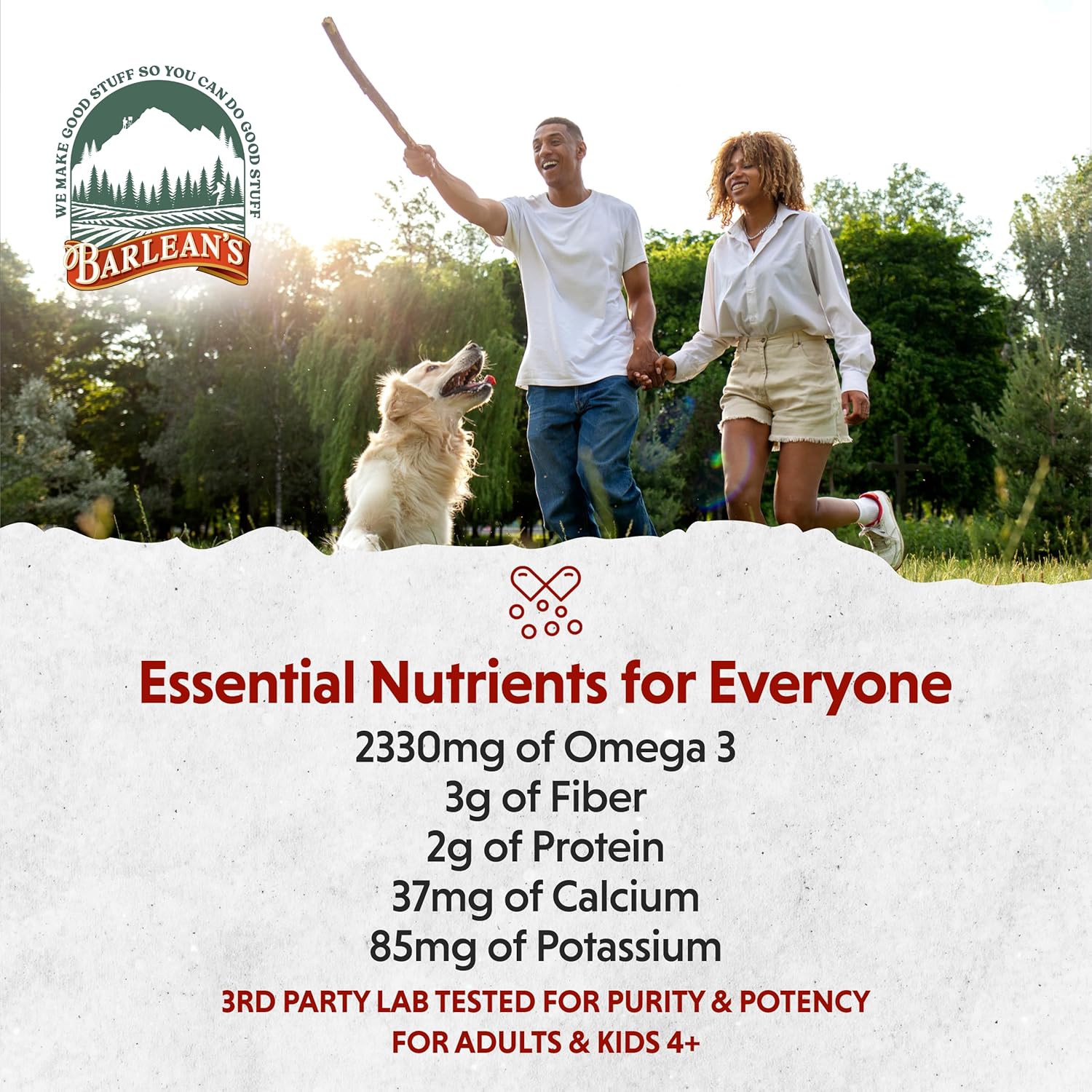 Barlean'S Organic Flax Chia Coconut Seed Blend With 2,330 Mg Omega 3 Fatty Acids, Fiber Supplement With Whole Chia Seeds And Ground Flaxseed, 12 Oz : Health & Household