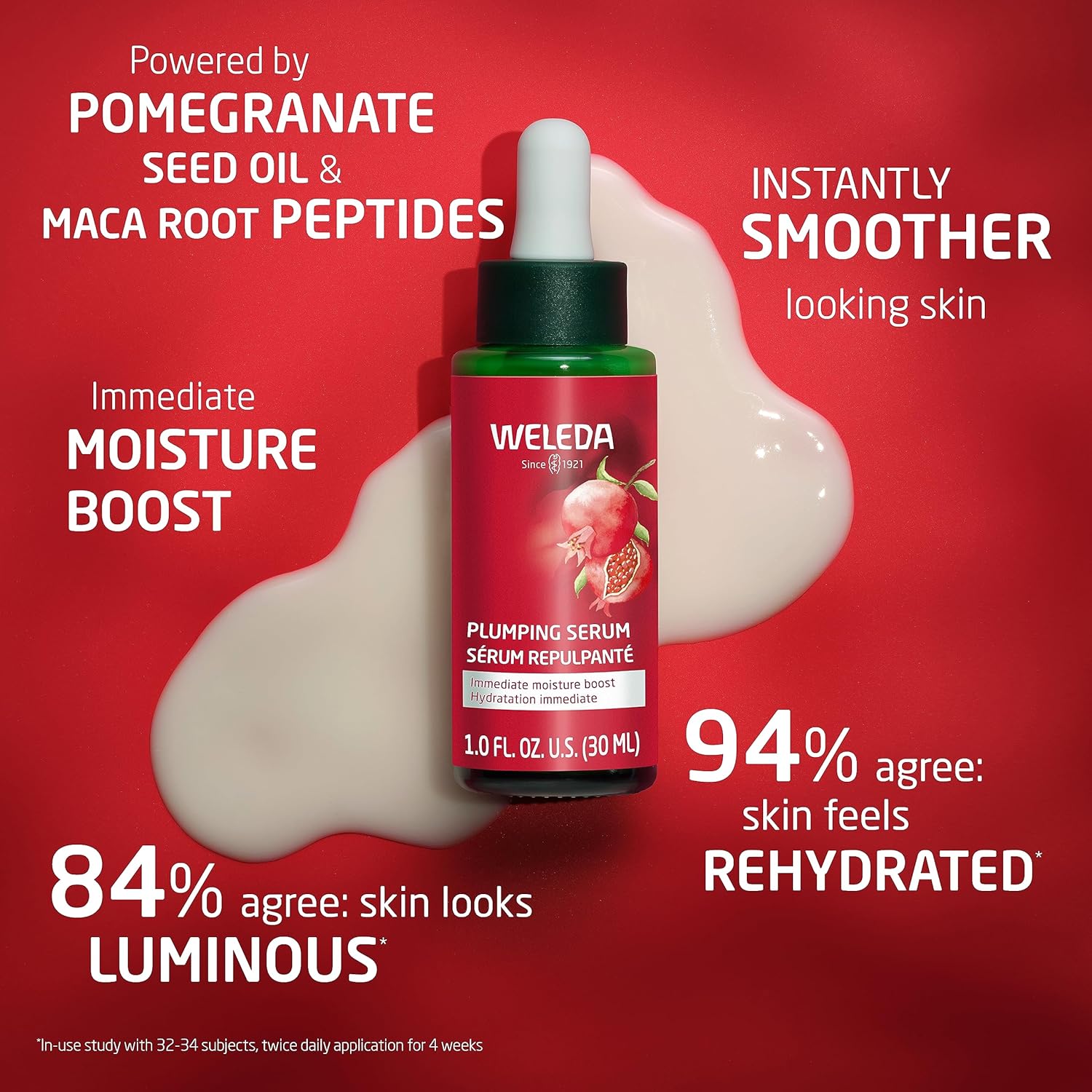 Weleda Face Care Plumping Serum, Plant Rich Serum with Peptides from Pomegranate and Maca Root : Beauty & Personal Care