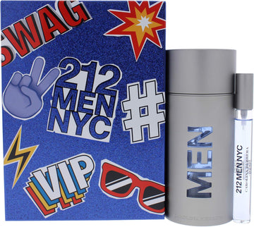 Carolina Herrera 212 Men Nyc For Men 2 Pc Gift Set 3.4Oz Edt Spray, 0.33Oz Edt Spray