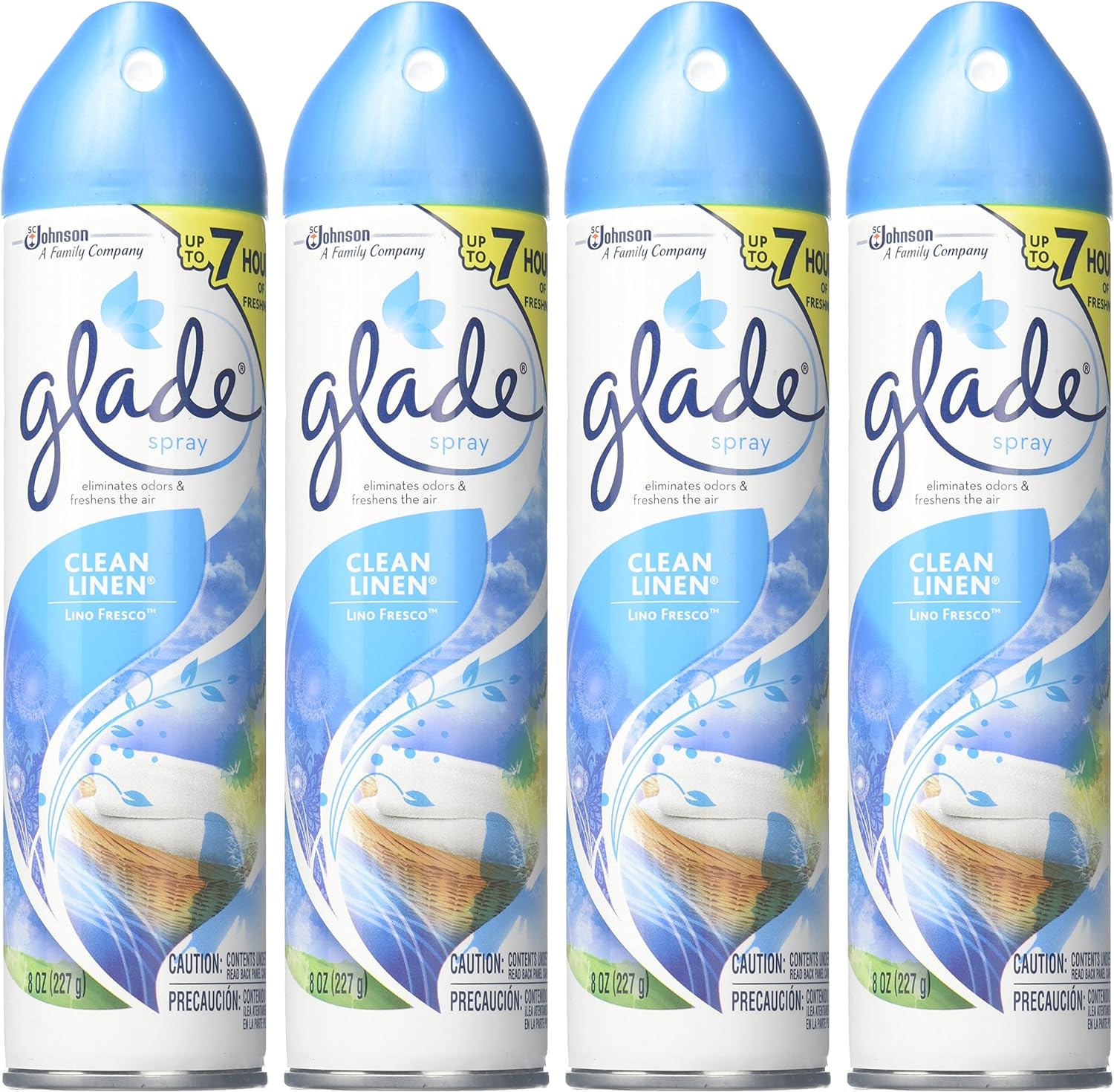 Glade Air Freshener, Aerosol Spray, Clean Linen, 8 Oz (Pack of 4) : Health & Household