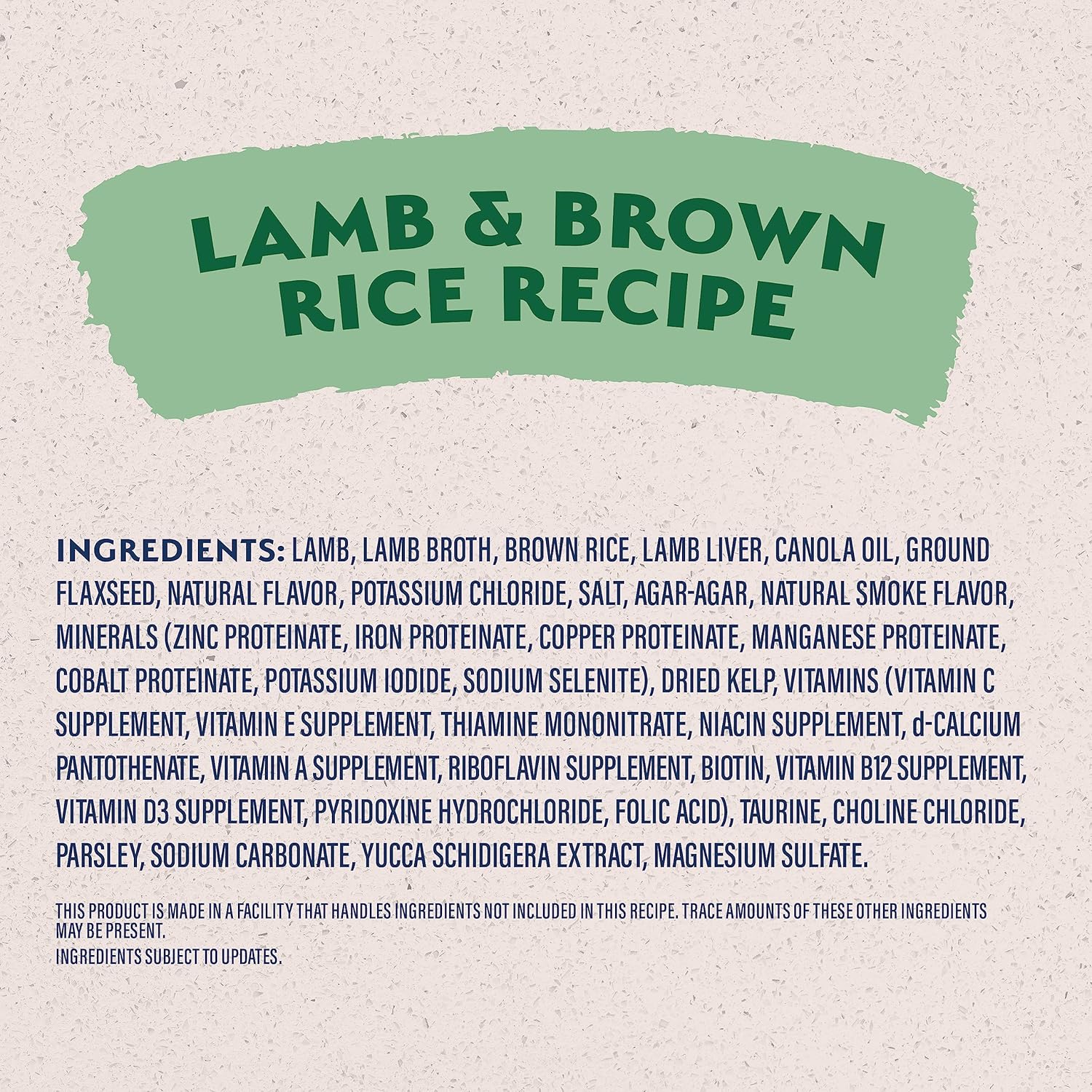 Natural Balance Limited Ingredient Adult Wet Canned Dog Food with Healthy Grains, Lamb & Brown Rice Recipe, 13 Ounce (Pack of 12) : Canned Wet Pet Food : Pet Supplies