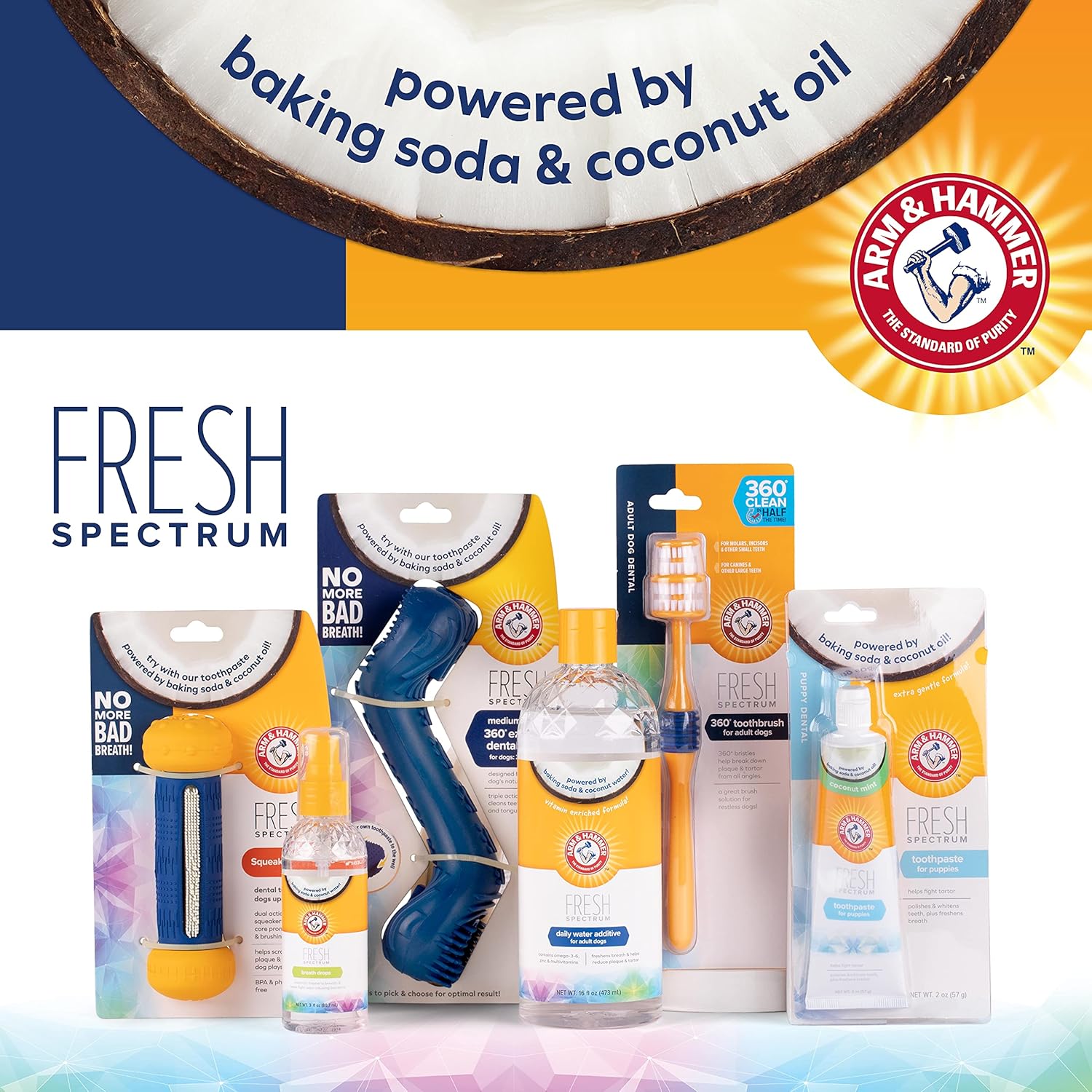 Arm & Hammer For Pets Spectrum 360 Degree Dog Toothbrush For Small Dogs And Puppies | Dog Toothbrush Bristles Help Break Down Plaque And Tartars For Puppies And Small Dogs, White